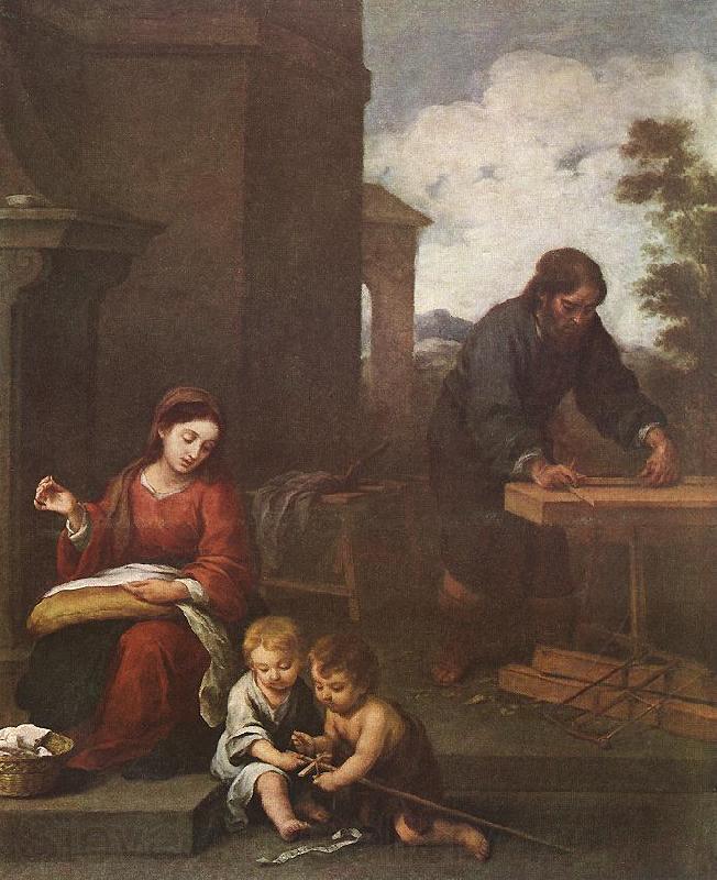 MURILLO, Bartolome Esteban Holy Family with the Infant St John dh France oil painting art